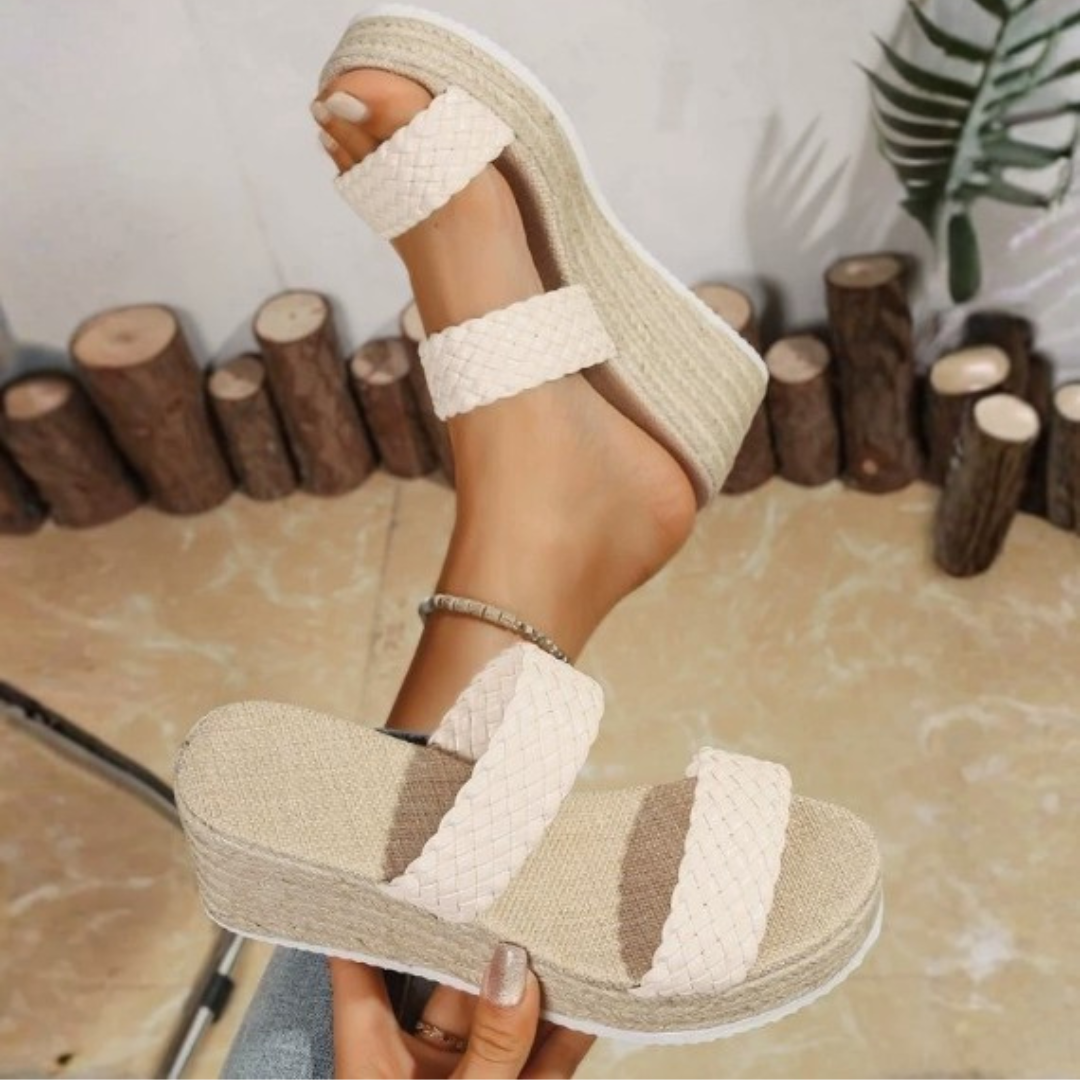 Women Chic Wedge Slide Sandals Open Toe Slip-On Summer Platform