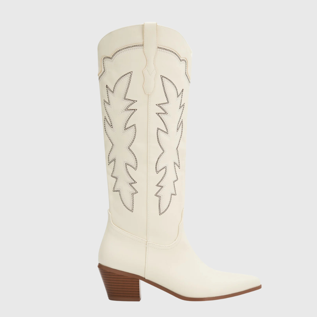 Women Classic Chic Western Cowboy Boots with Block Heel for Autumn