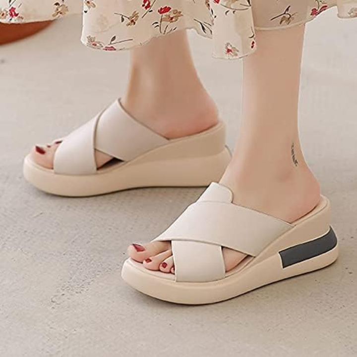 Women cushioned supportive slide sandals Slip-On for All-Day Comfort